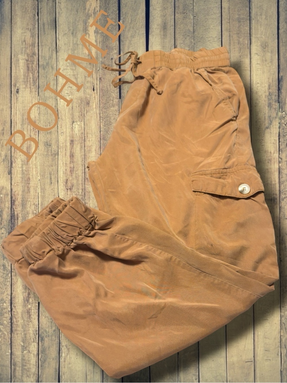 🌺BOHME Casual Cargo Jogger Pants - Brown - Picture 2 of 6